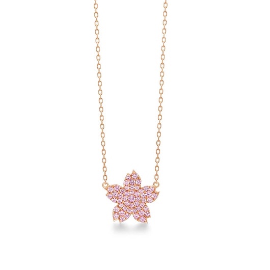 saKura pavé midi 项链(粉色蓝宝石)