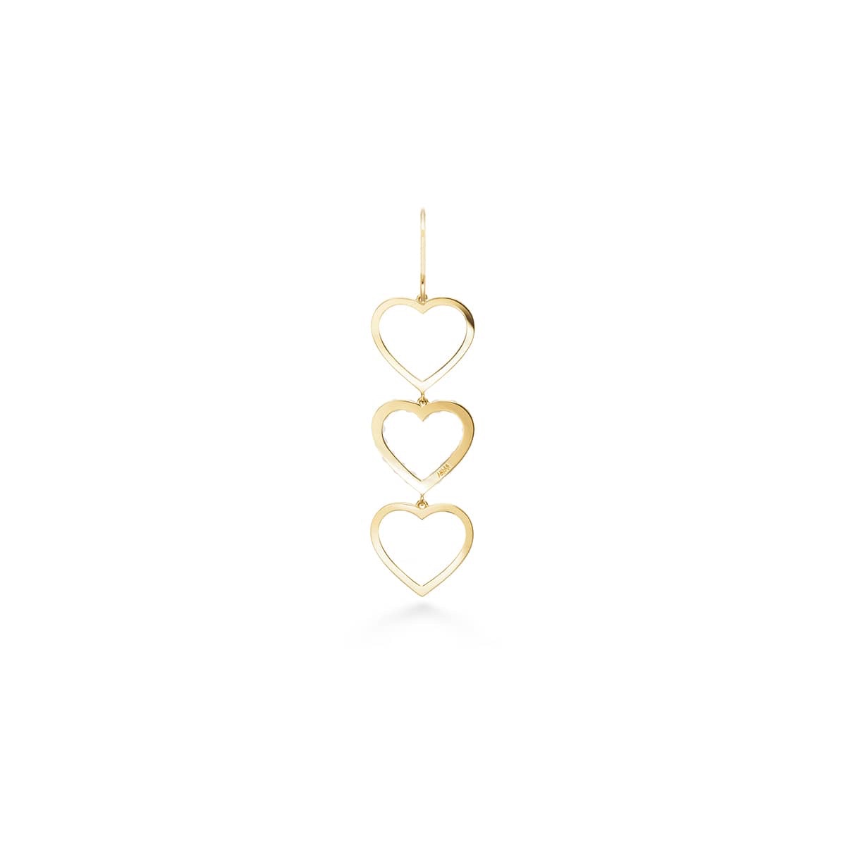 trois perle heart 耳环