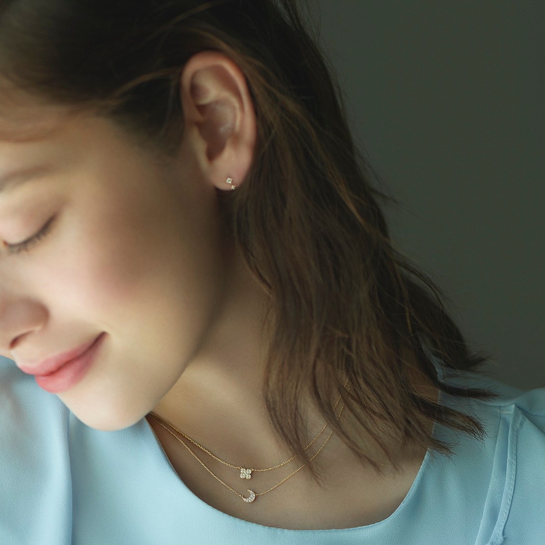petal pavé 项链