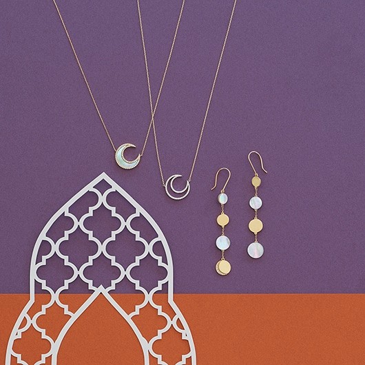 lunar eclipse mother of pearl 耳环