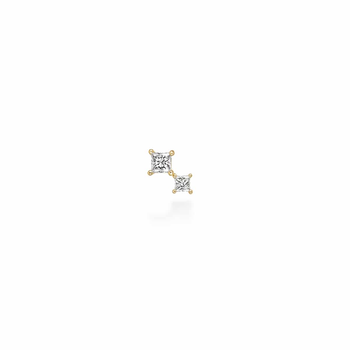 lune carrée duo 耳环