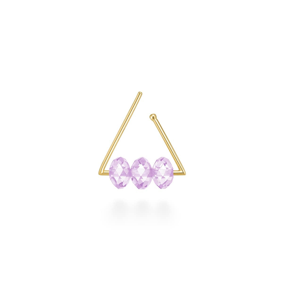 AHKAH spring sequin A-line 耳环(紫水晶)