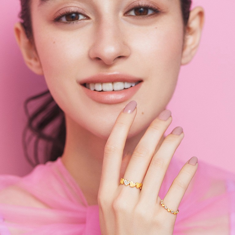 anne heart pavé  戒指