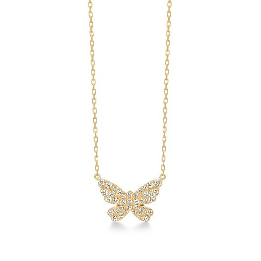 butterfly pavé midi 项链