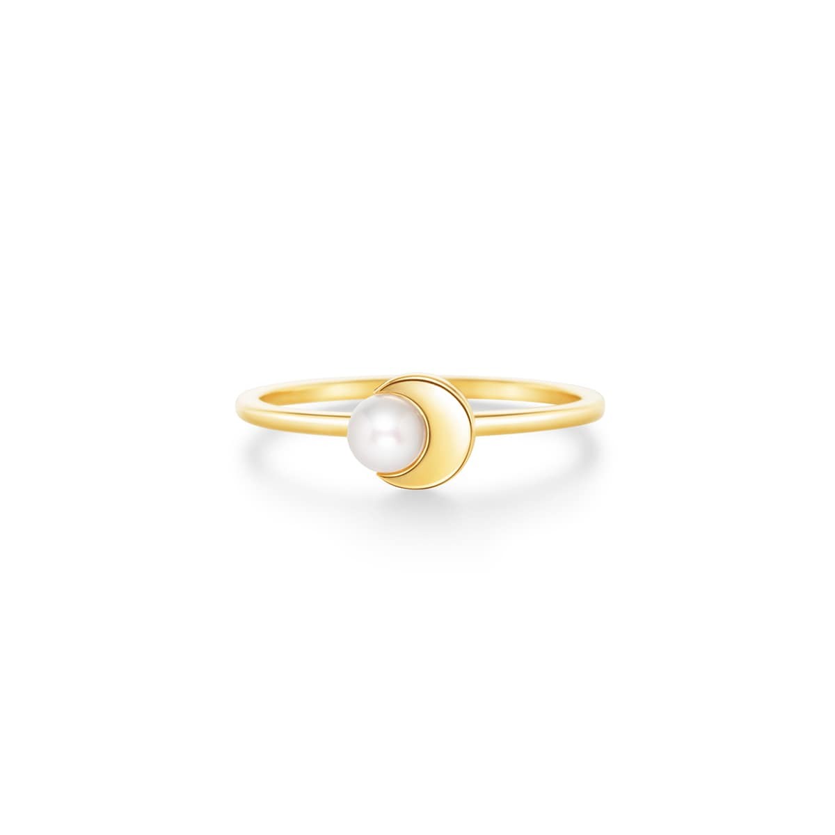 crescent pearl 戒指