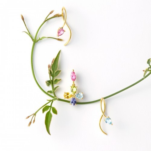 foliage flower 耳环