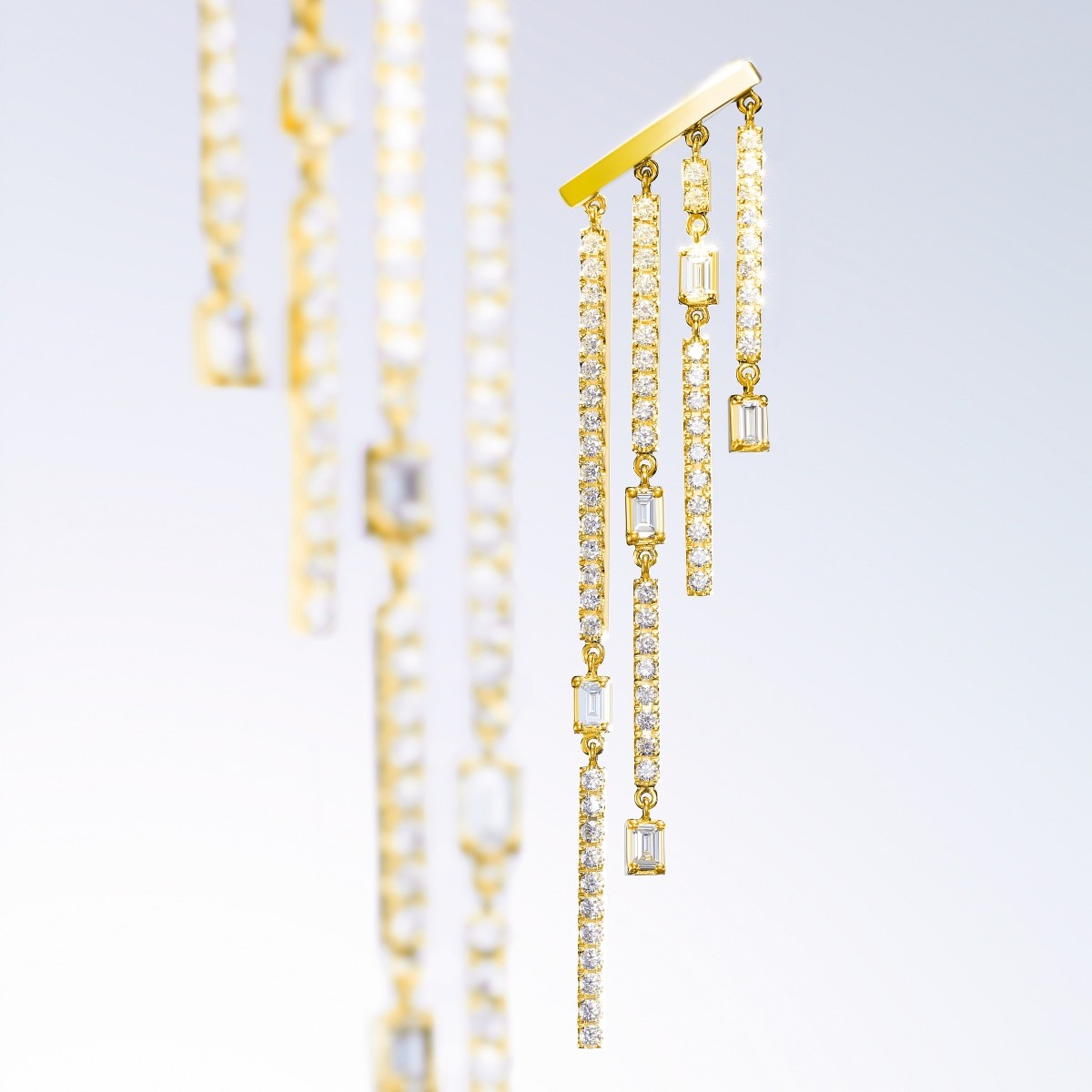 chandelier baguette grand 耳环