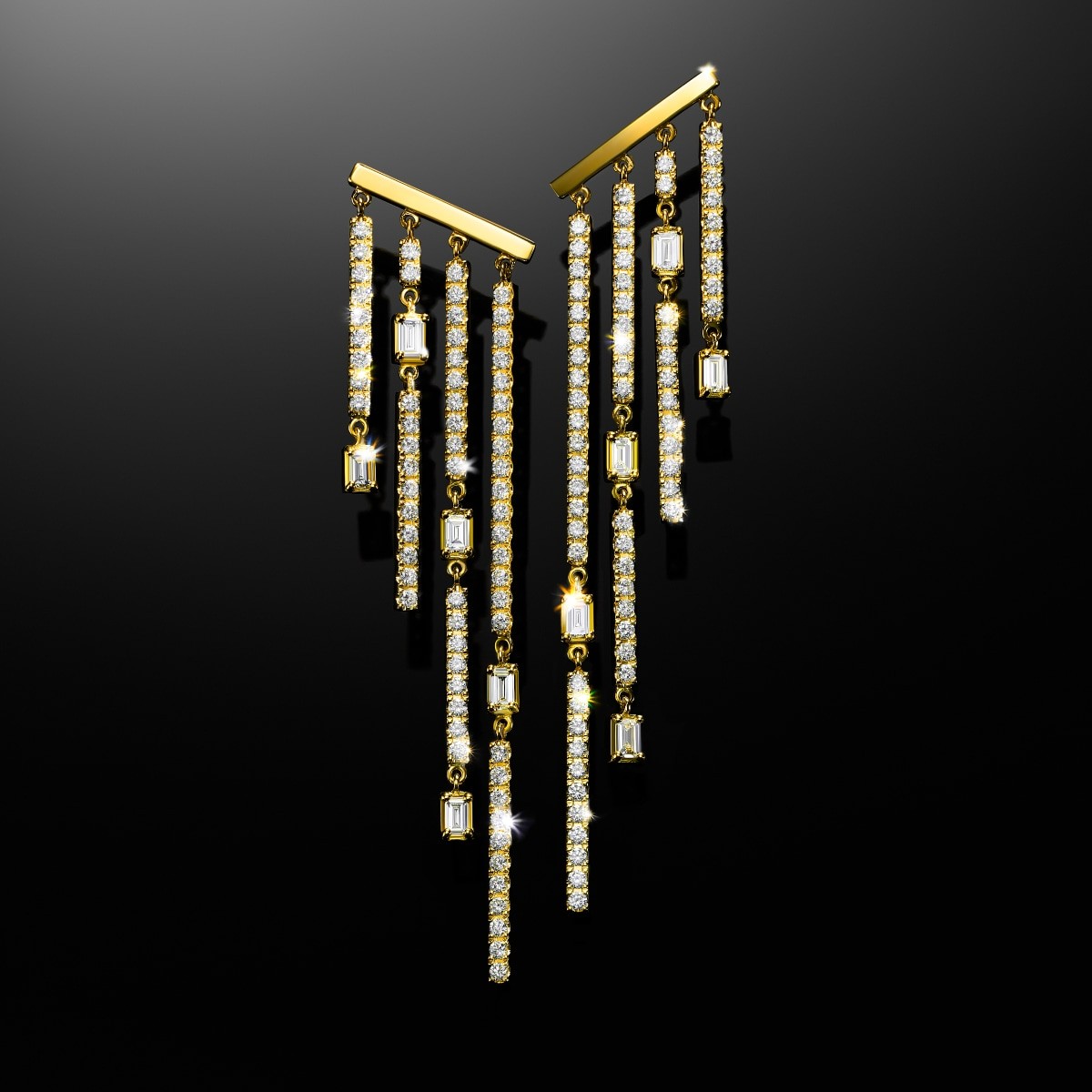 chandelier baguette grand 耳环