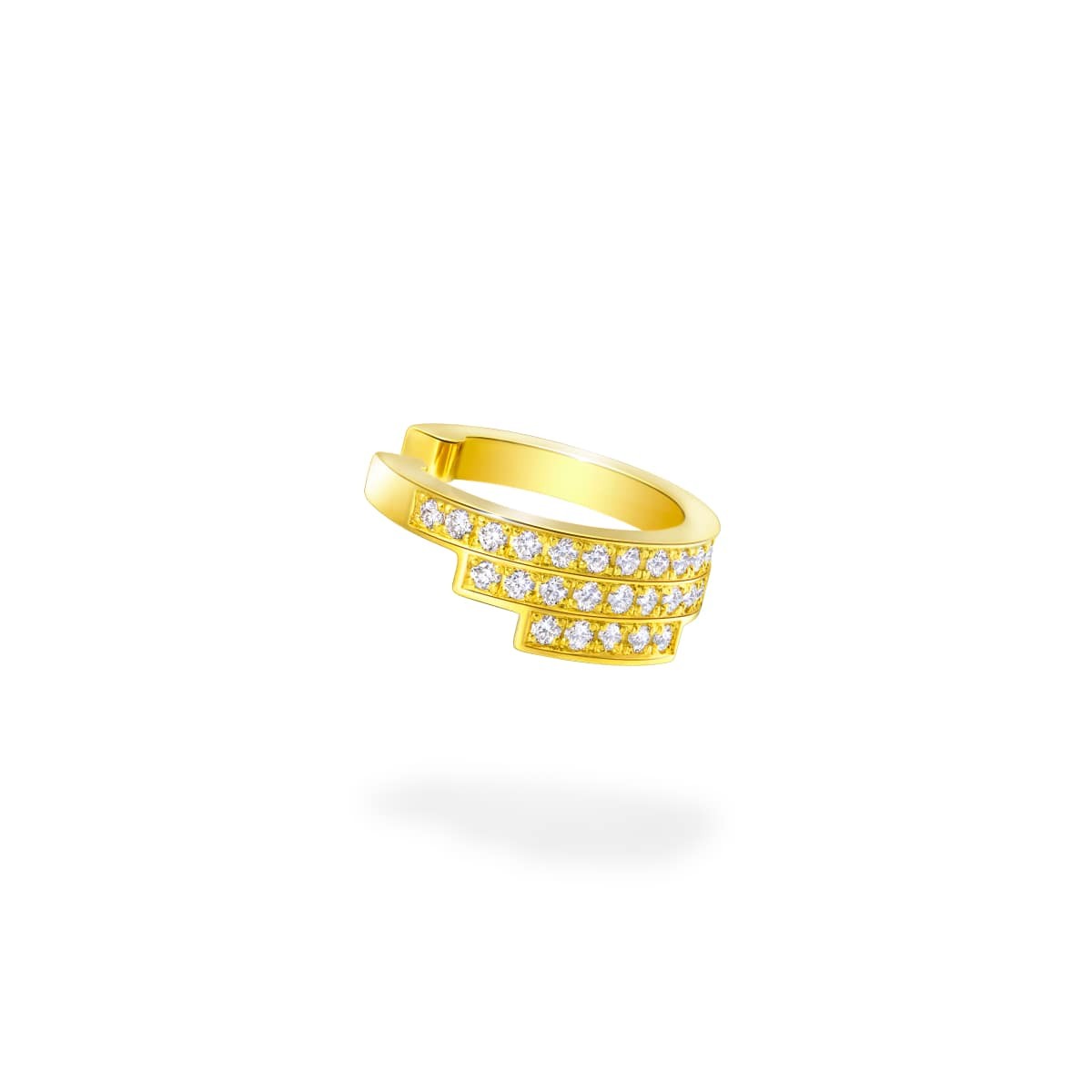 chandelier layered diamond 耳夹