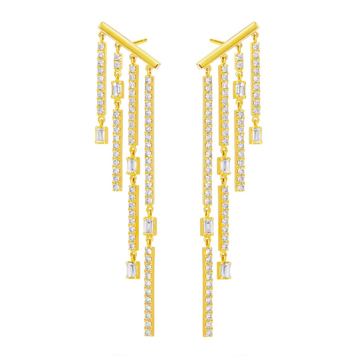 chandelier baguette grand 耳环