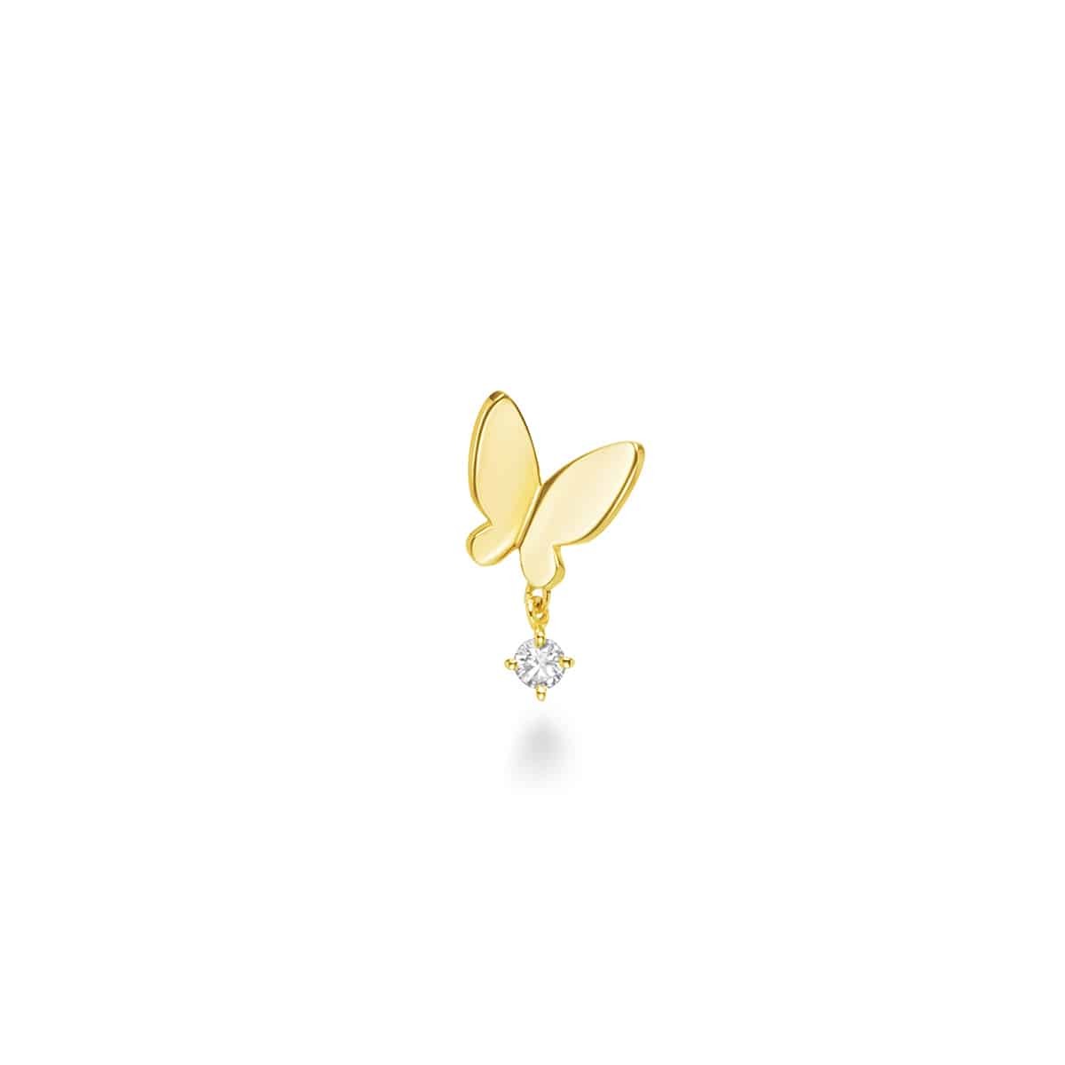 un papillon brillant diamond 耳环