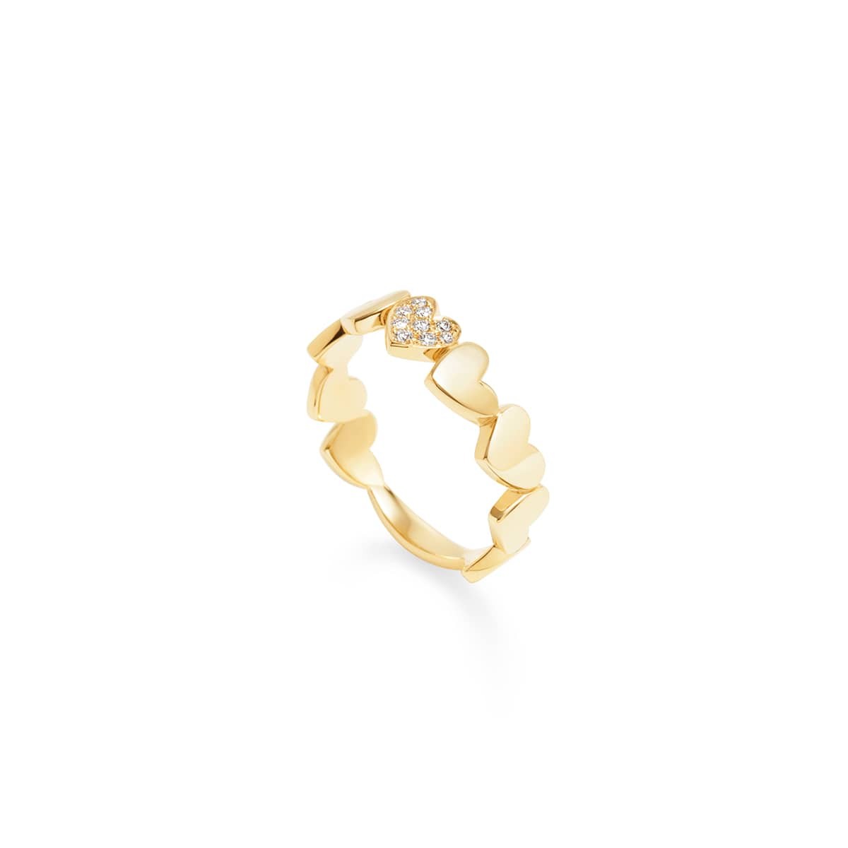 anne heart pavé midi 戒指