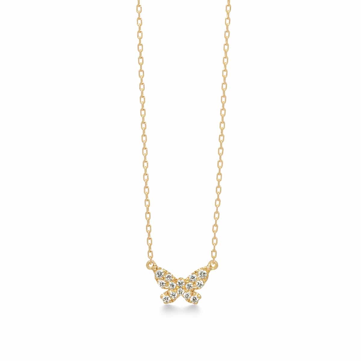 butterfly pavé 项链