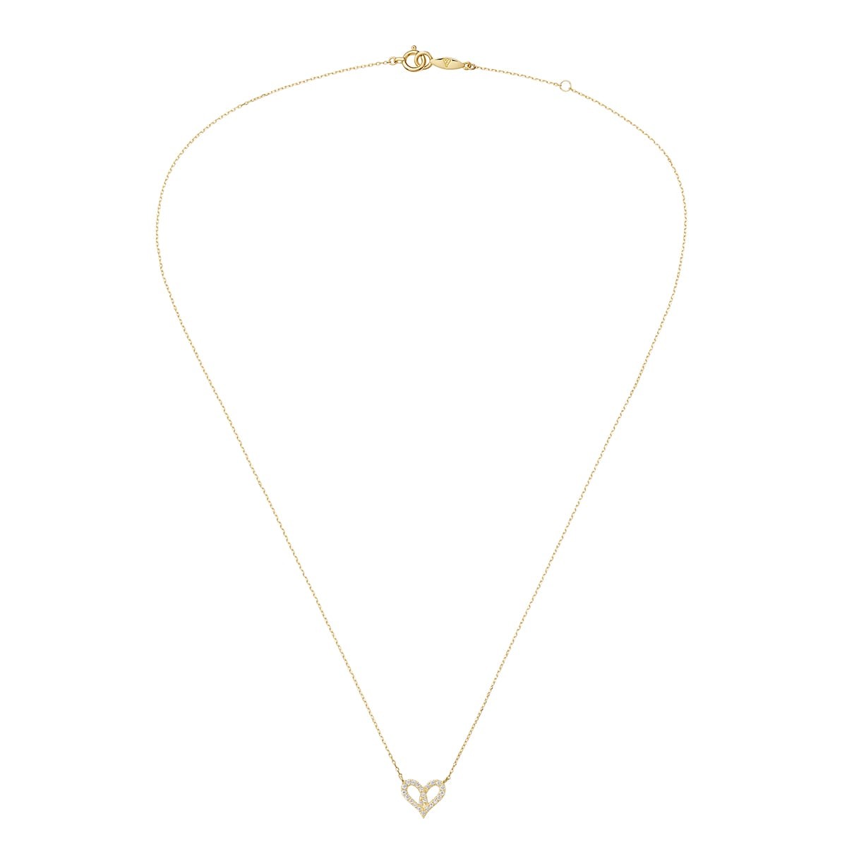 fil rouge heart 项链(全密镶)