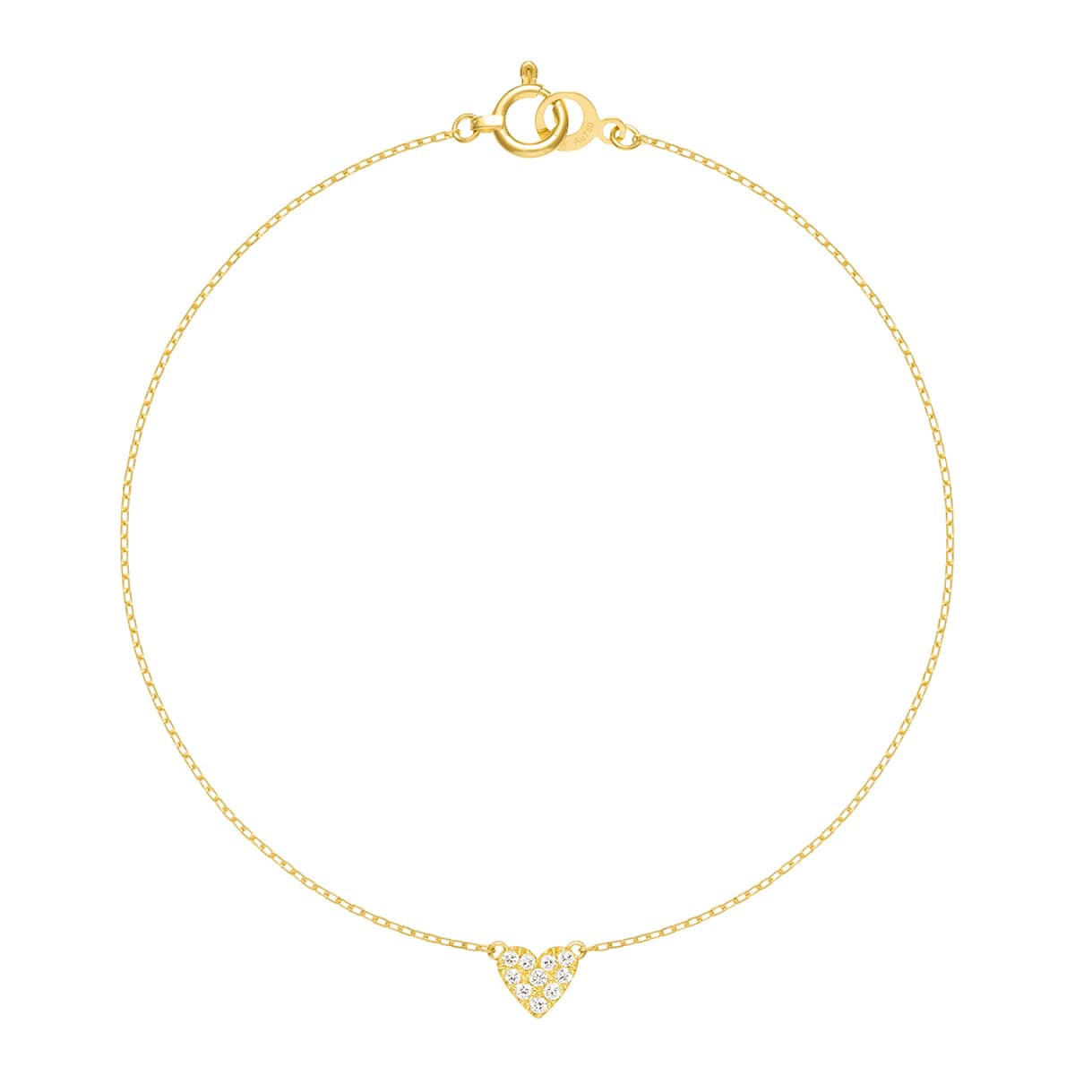 heart pavé 手链
